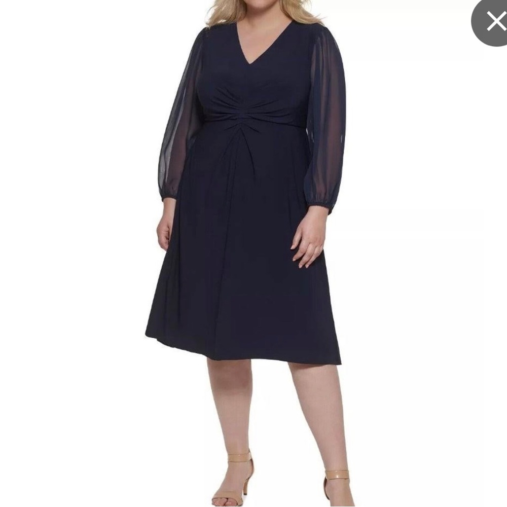 Jessica Howard Navy Blue Neck Dress size 20